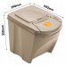 Prosperplast SORTIBOX ECO WOOD Sada 4 odpadkových košov 4x25l, antracit IKWB25S4W