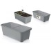 PROSPERPLAST RESPANA Planter Low Prenosný truhlík 77 cm, šedý kameň ISEB770