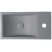 CREST R Betónové umývadlo vrátane výpuste, 40x22cm, pravé, sivá AR412