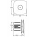 CATA X-MART 15T kúpeľňový ventilátor axiálny s časovačom, 25W, nerez 01061000