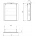 SAPHO GRETA Galerka s LED osvetlením, 60x70x14cm, čierna mat GT060-0035