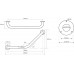 SAPHO SENIOR 301102014 Madlo 120 ° 400/400mm, biela