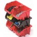 Kistenberg BINEER SHORT SET Plastové úložné boxy 10 kusov, 288x158x187mm, červená KBISS20