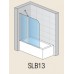 RONAL SLB13 Swing-Line vaňová zástena + stena, vpravo, 100cm, biela / čierne SLB13D1000455