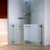 RONAL SLM3 Mobility polovičný rohový vstup, pravý, 90cm,aluchrom/Mastercarré SLM3D09005030