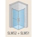RONAL SLM5 Mobility dvere v normálnej výške, pravý, 80cm,aluchrom/CristPerly SLM51D0805044