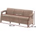 ALLIBERT CORFU LOVE SEAT MAX Pohovka, 182 x 70 x 79cm, grafit/sivá 17197959