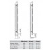 ISAN SPIRA RADIUS chróm designový radiátor 1180/500 DSPR 1180 0500 80