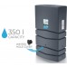 Prosperplast AQUA TOWER Sud na dažďovú vodu 350l, antracit IDTC350