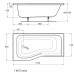 IDEAL Standard PLAYA vaňa s rozšírenou zónou na sprchovanie 170 x 90 cm ľavá T963701