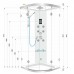 Teiko ATLANTIC Premium masážny parný box 196 x 90 x 90 cm V271090N00T05401