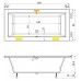 TEIKO Varadero vaňa 190 x 90 x 49,5 cm, akrylátová, biela V112190N04T06001