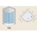 RONAL TER TOP-Line štvrťkruh 75-90cm, R50, biela / Durlux TER50SM10422