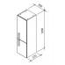 RAVAK Chrome SB 350 L Bočný stĺp, S-Onyx/biela X000000544
