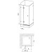 RAVAK BRILLIANT BSDPS-110/80 R sprchové dvere dvojdielne a stena transparent 0UPD4A00Z1