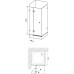 RAVAK BRILLIANT BSDPS-110/80 L sprchové dvere dvojdielne a stena transparent 0ULD4A00Z1