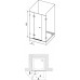 RAVAK BRILLIANT BSD3-100 R sprchové dvere 100cm, pravé, transparent 0UPD0A00Z1