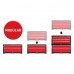 KETER Box na náradie, 3 zásuvky, 56,2 x 28,9 x 26,2 cm, červená / sivá / čierna, 17199302
