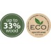 Prosperplast UNIQUBO ECO Wood Univerzálny kôš / stolík 44,7 cm, 55l, naturo IKUB55TW