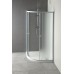 AQUALINE ARLEN štvrťkruhová sprchová zástena 90x90 cm, biela /BRICK YR900
