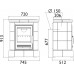 ABX Marina K Kachľové pece na drevo s kombi vložkou (liatina/plech),kachľový sokel,picasso