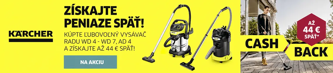 Kärcher CashBack – získajte späť až 44 €