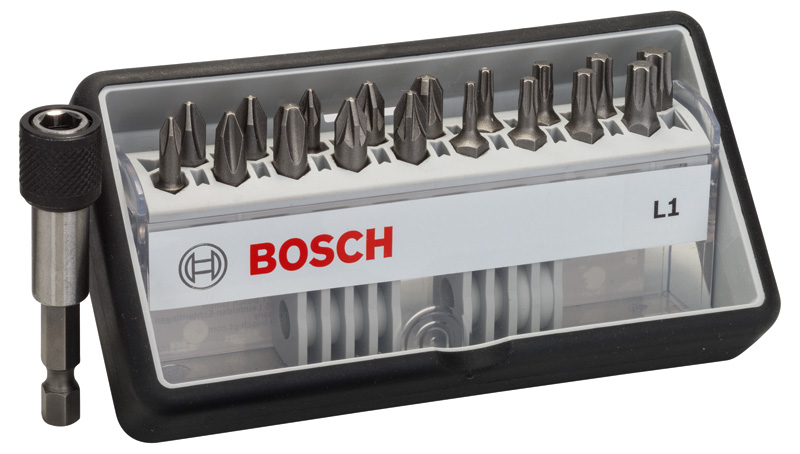 BOSCH (18 +1) dielna sada skrutkovacích bitov Robust Line, L Extra-Hart 2607002567