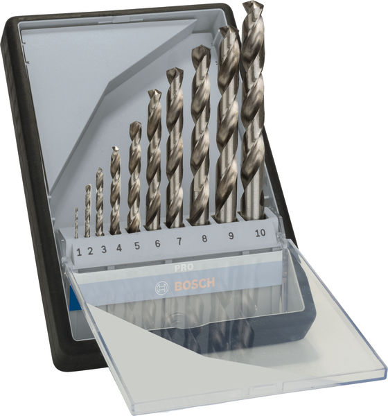 BOSCH 10-dielna súprava vrtákov do kovu HSS-G Robust Line, 135°, 1 – 10 mm 2607010535