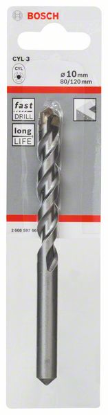 BOSCH CYL-3 Vrták do betónu, 10 x 80 x 120 mm, 2608597665