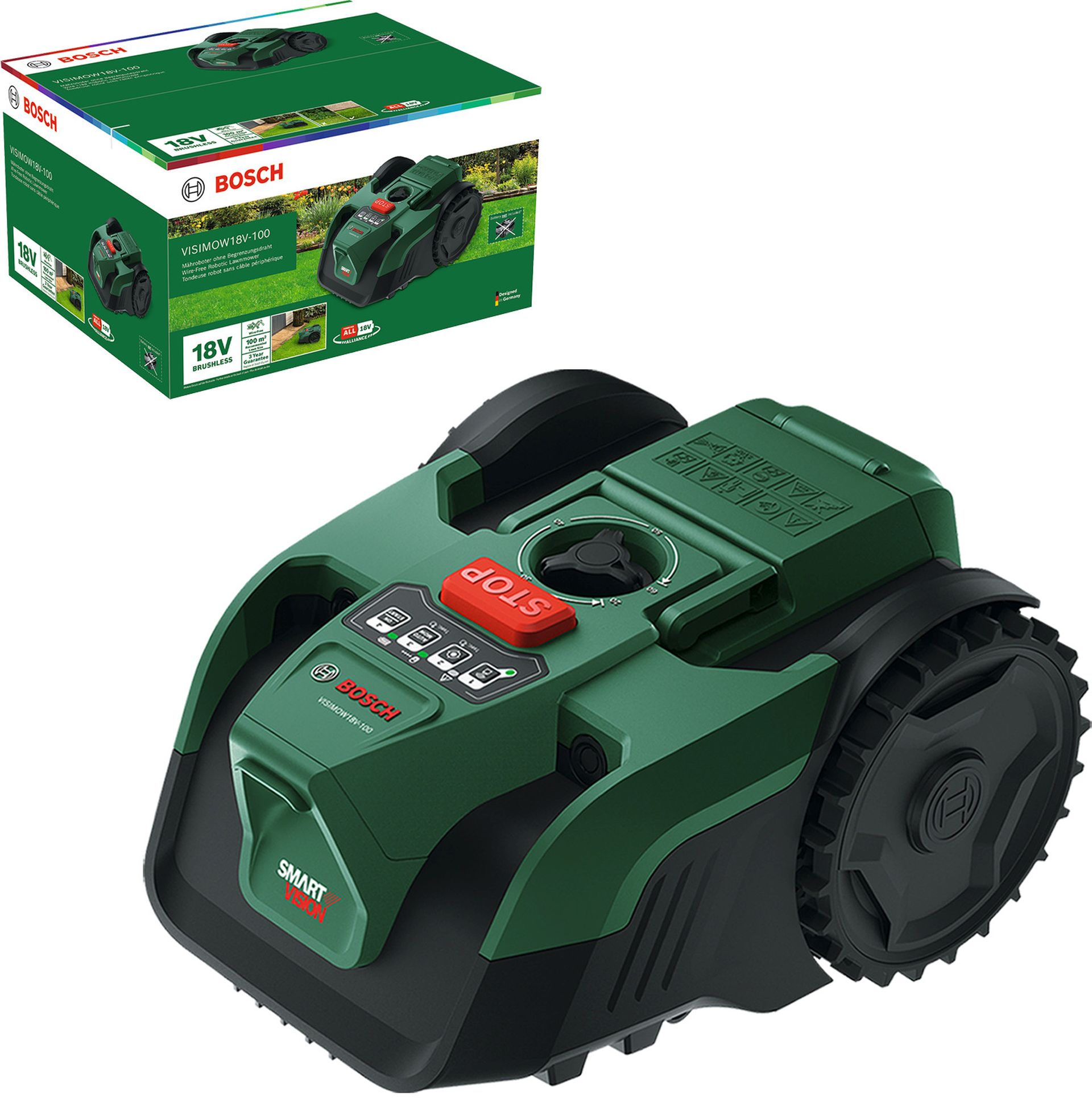 BOSCH VISIMOW18V-100 Aku robotická kosačka 06008E1001