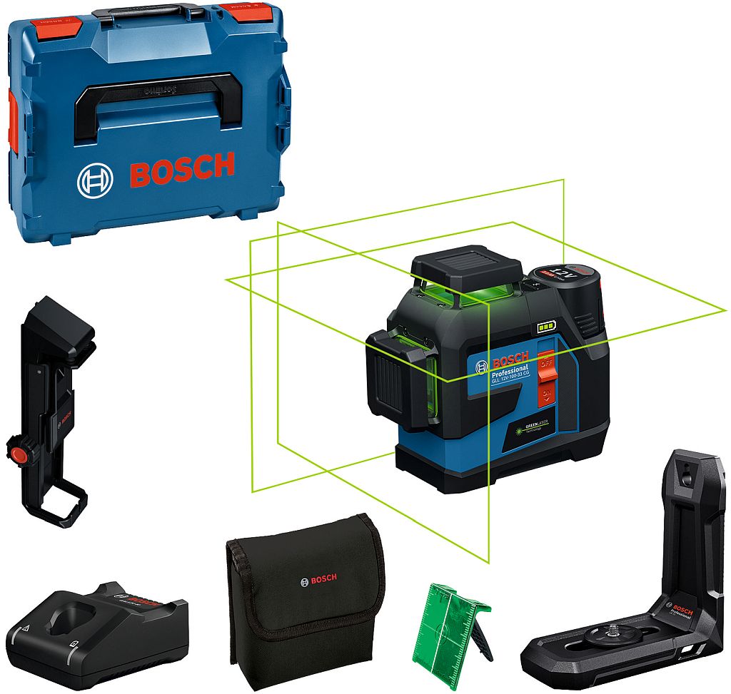 BOSCH GLL 12V-100-33 CG PROFESSIONAL Líniový laser, L-BOXX 136, GBA 12V 2.0Ah 0601065401