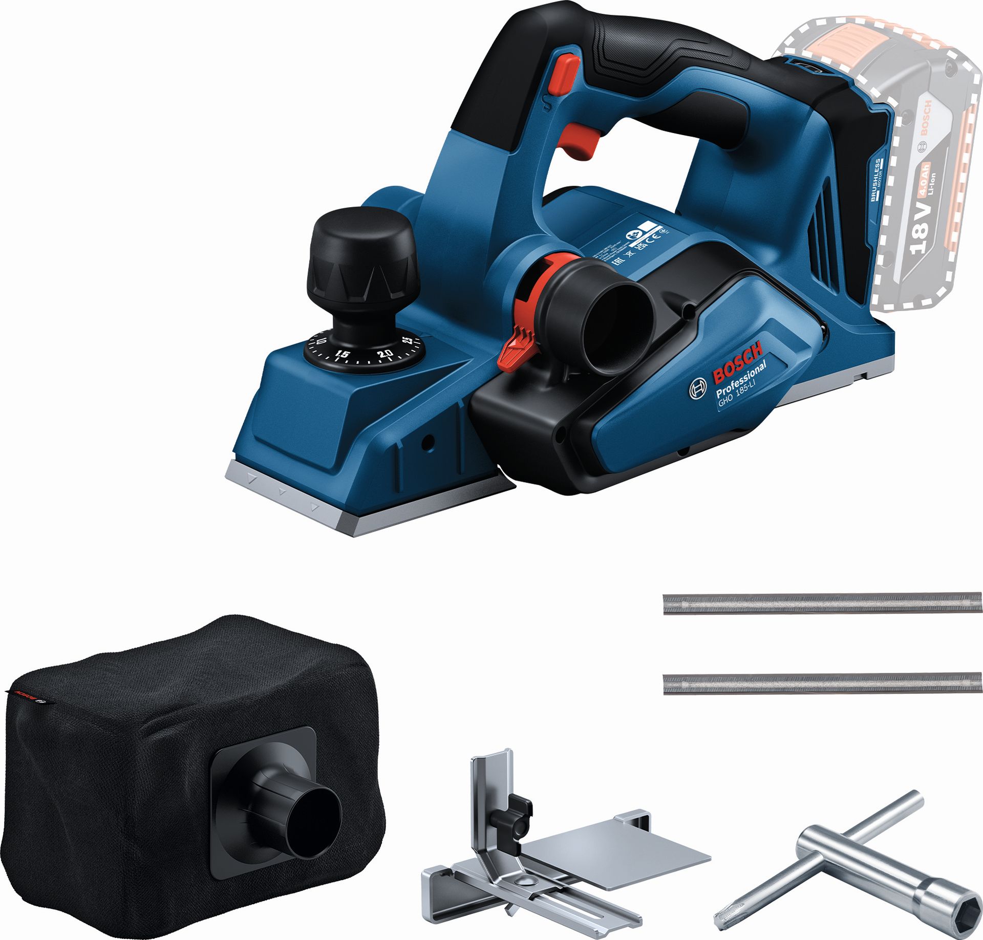 BOSCH GHO 185-LI PROFESSIONAL Akumulátorový hoblík 06015B5021