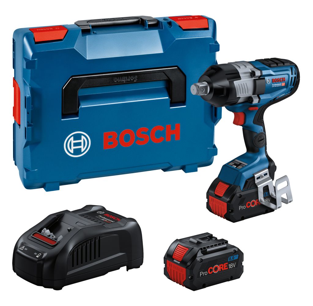 BOSCH GDS 18V-1600 HC PROFESSIONAL Aku rázový uťahovač, L-BOXX, 2x 8,0 Ah 06019M1002