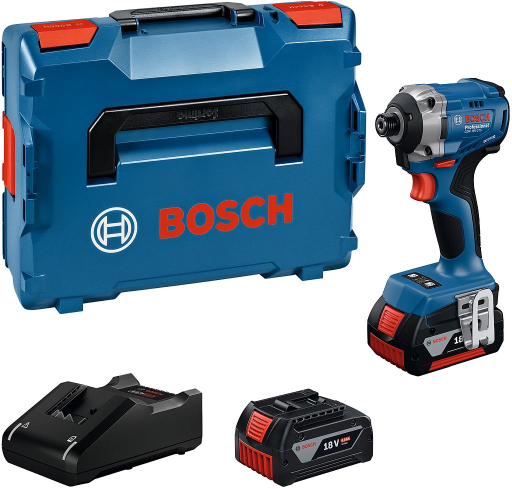 BOSCH GDR 18V-215 PROFESSIONAL Rázový uťahovač, 2x GBA 4.0Ah, L-BOXX 06019N2002