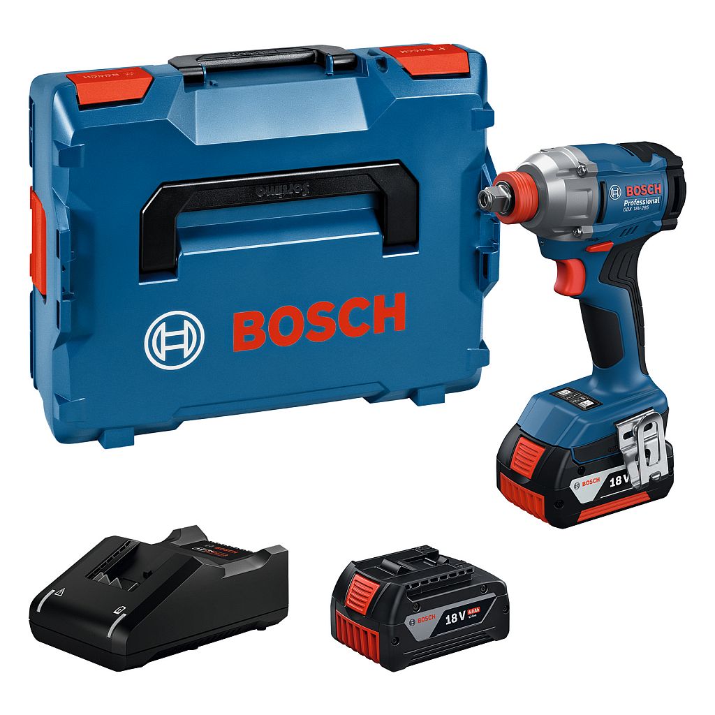 BOSCH GDX 18V-285 PROFESSIONAL Rázový uťahovač, 2x GBA 4.0Ah, L-BOXX 06019N2102