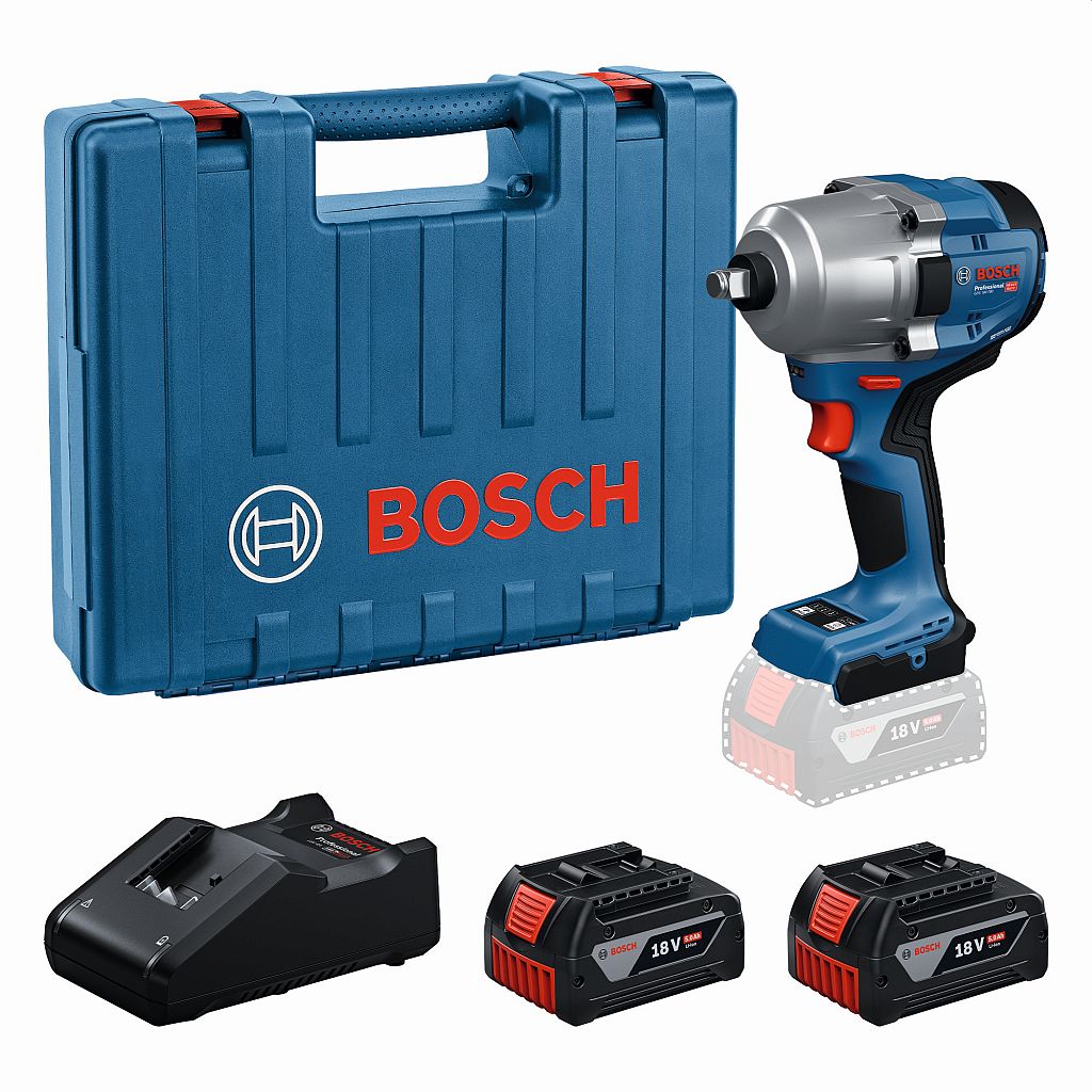 BOSCH GDS 18V-780 PROFESSINAL Akumulátorový rázový uťahovač, 2x 5.0Ah, L-Boxx 06019P4021