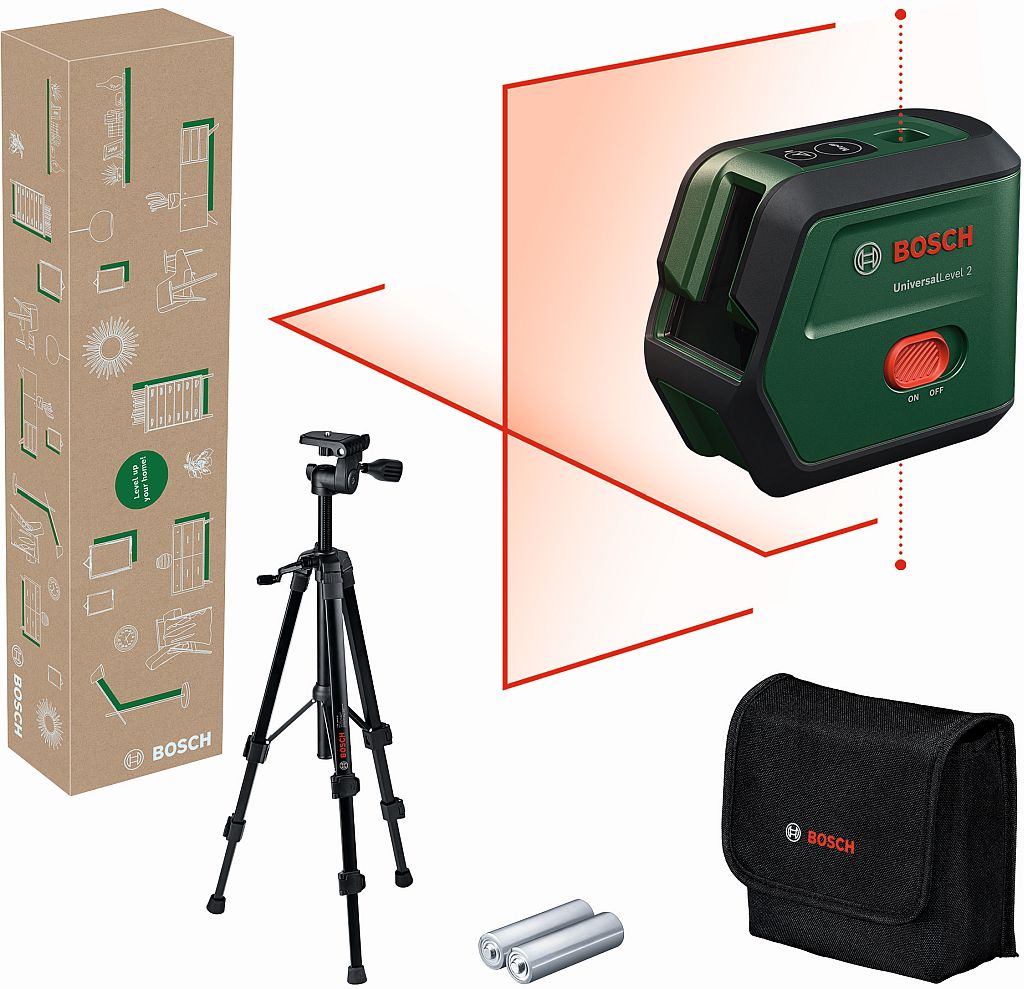 BOSCH UniversalLevel 2 SET Krížový čiarový laser + statív 0603663FZ1