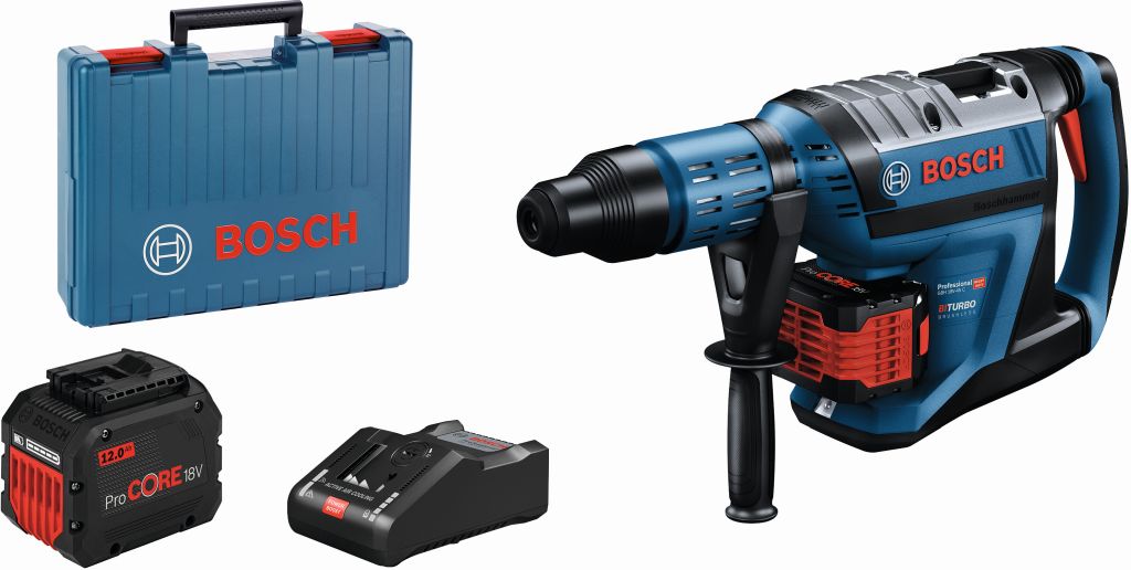 BOSCH GBH 18V-45 C Aku vŕtacie kladivo BITURBO s SDS max, 2x 12,0Ah, kufor 0611913002