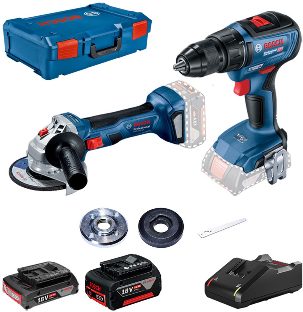 BOSCH Kombinovaná sada GWS 180+GSR 18V+2x GBA+GAL+XL-boxx 0615990M47