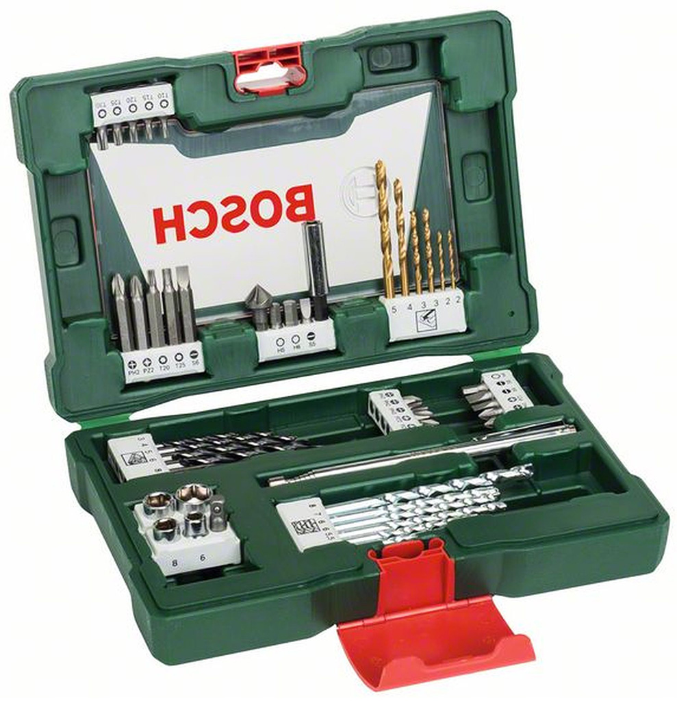 BOSCH 48dílná sada vrtáků a bitů V-Line TiN s magnetem 2607017314