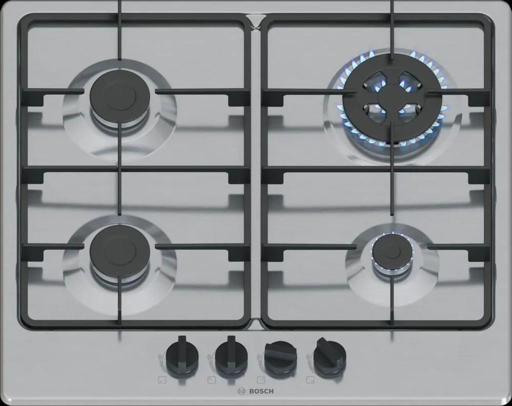 Bosch Serie 4 Plynová varná doska 60 cm Nerez PGH6B5K60