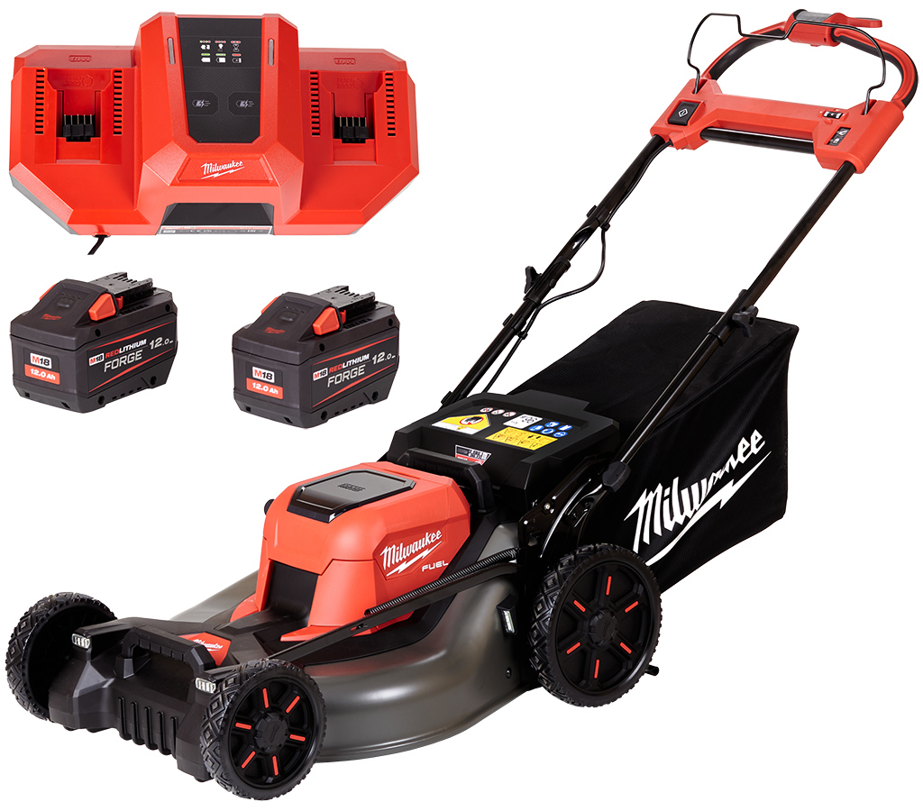 Milwaukee M18F2LM53-122 FORGE Akumulátorová kosačka na trávu (53cm/18V/2x12,0Ah) 493349921
