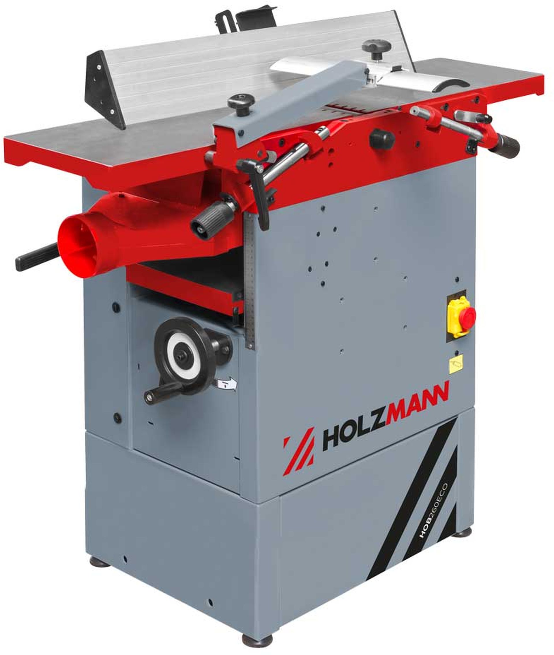 HOLZMANN Porovnávacia a hrúbkovacia frézka so špirálovým hobľovacím valcom (1500W) HOB260E