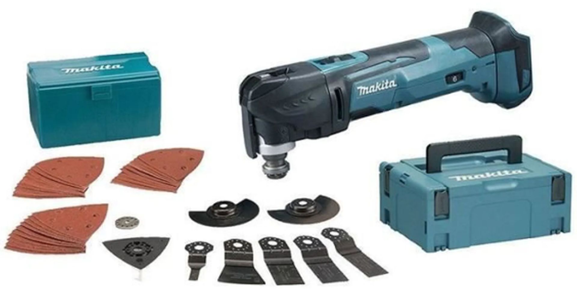 Makita DTM51ZJX2 Aku multifunkčné náradie 18V + sada príslušenstva 39ks, Makpac