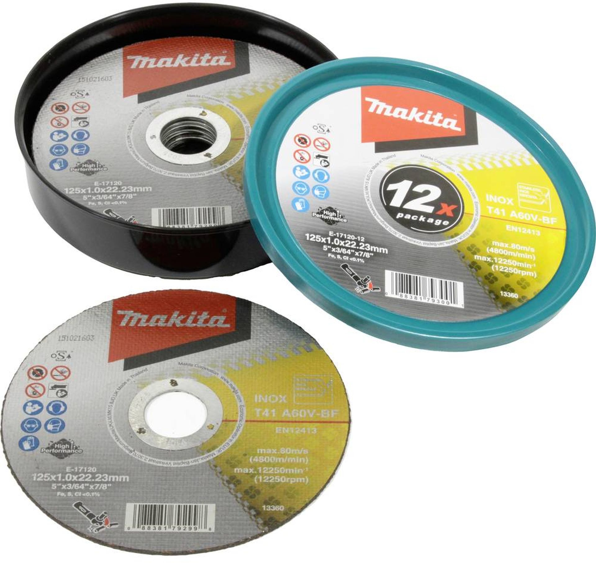 Makita E-17120-12 rezný kotúč 125x1.0x22.23mm nerez A60V