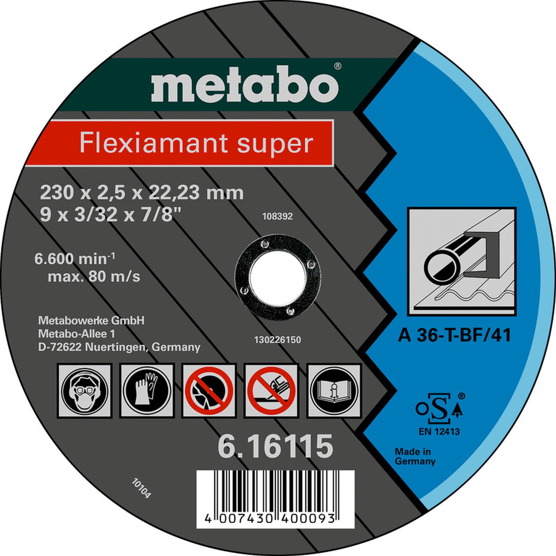 Metabo Flexiamant super Rezný kotúč 125 x 2,0 x 22,23 oceľ, TF 42 616101000