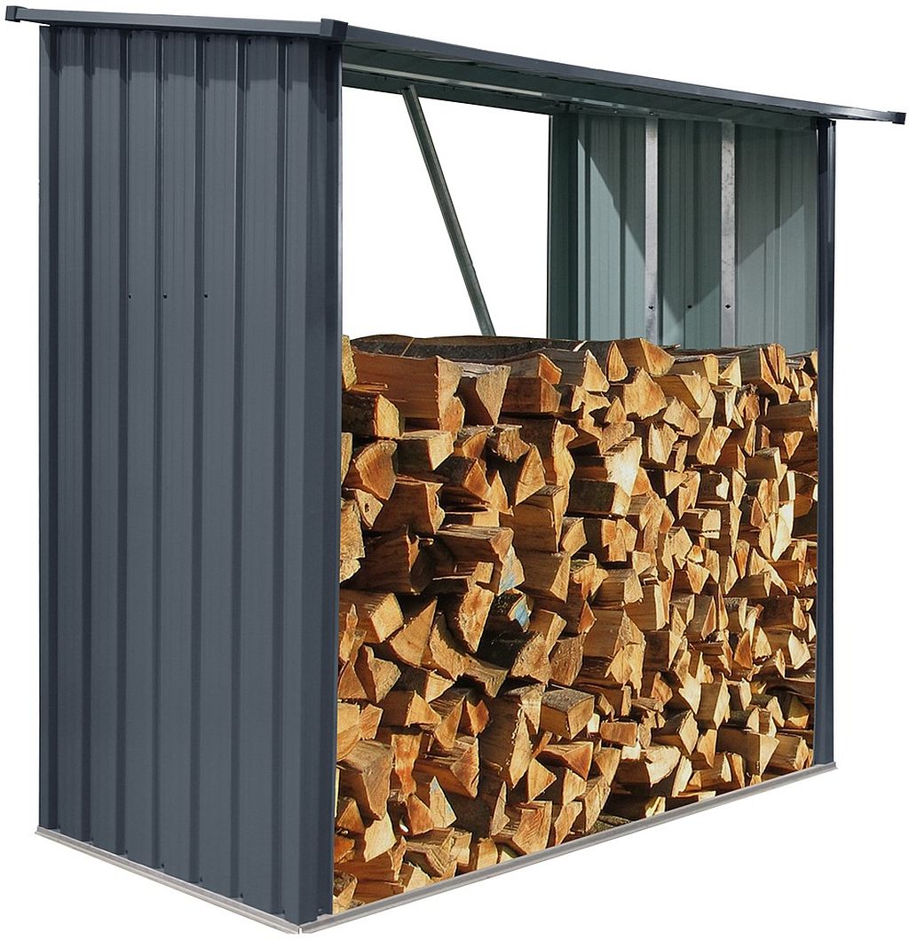 Riwall PRO RMWS 3x7 Anthracite - prístrešok na drevo 2 x 1,5 m s pultovou strechou WS-B1-A