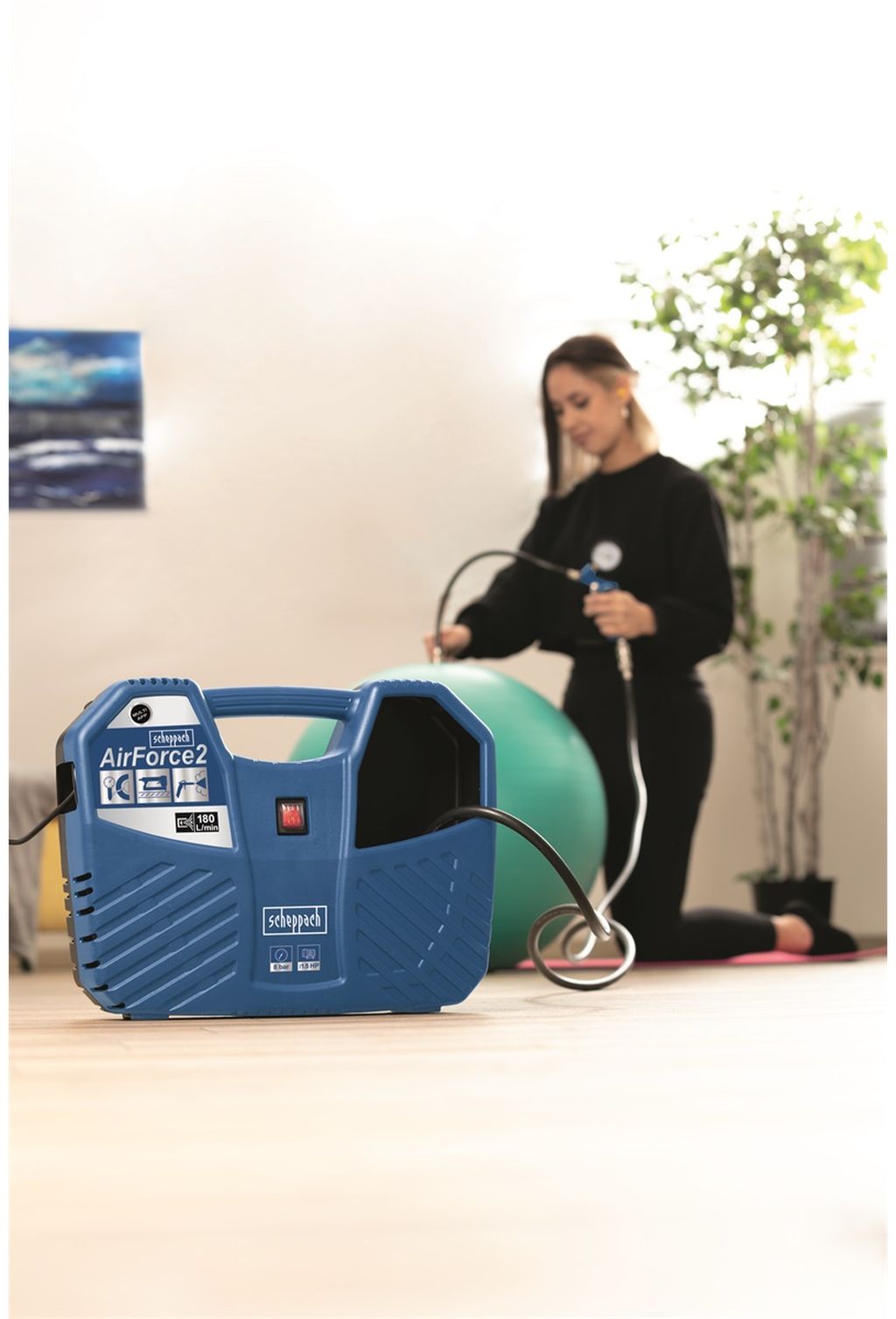 BAZÁR SCHEPPACH Air Force 2 - bezolejový kompresor 5906126901 PO SERVISE