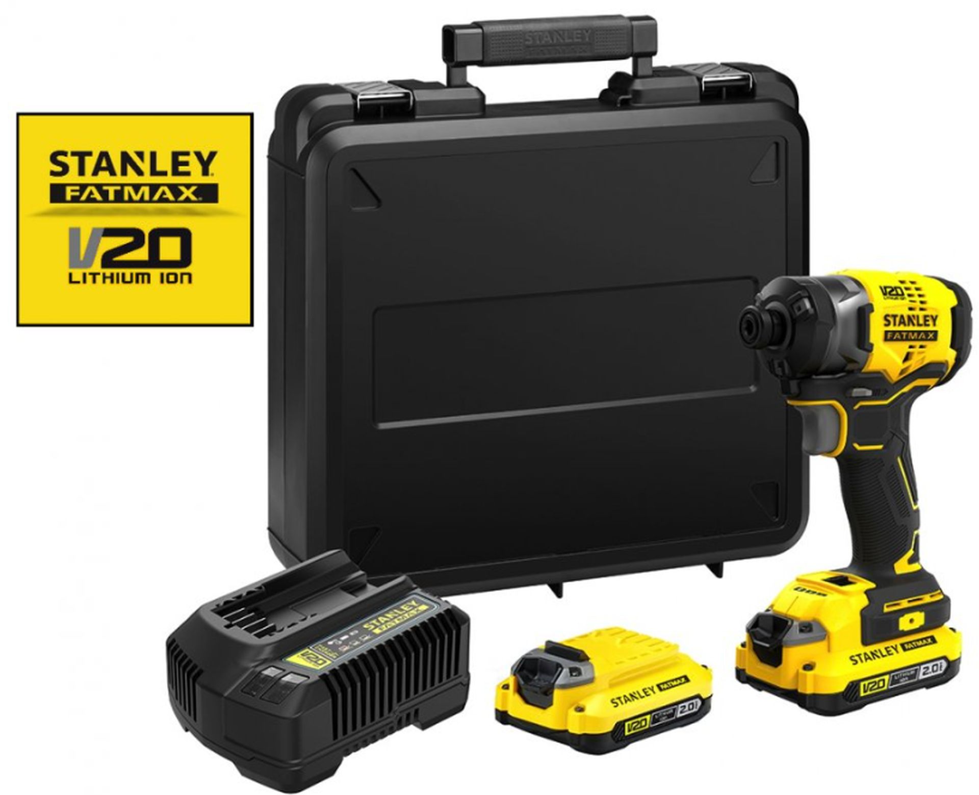 Stanley SFMCF820D2K FatMax V20 Aku rázový uťahovák 1/4&quot; (18V/2x2,0Ah), kufor