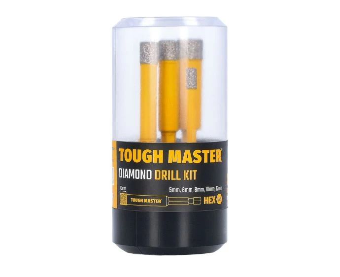 Tough Master TM-DDK5 Sada diamantových vrtákov 5 mm, 6 mm, 8 mm, 10 mm a 12 mm, 5ks